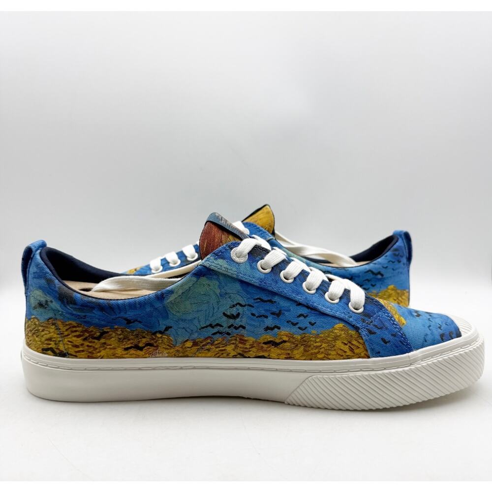 Cariuma X Van Gogh Womens VGM OCA Low Sneaker US 9 Blue Wheatfield Canvas NIB - Picture 4 of 14